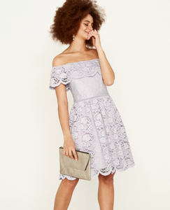 oasis lace bardot dress