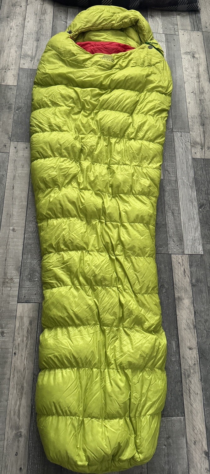 Mountain Equipment Xero 300 Sleeping Bag . +4 Comfort . Used . Size Reg