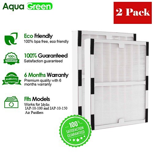 2 Pack Idylis Replacement Filter A IAF-H-100A Hepa  AC-2119 IAP=10-150 100 150