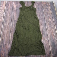 Madewell NEW NWT Womens 4 Green Square Neck Midi Dress Jada