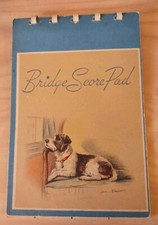 Vintage Contract Bridge Score Pad 1935 with Dog On Cover