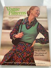 VOGUE MAGAZINE 1972 Autumn Pattern Book Free gIft wrap FAST DISPATCH 