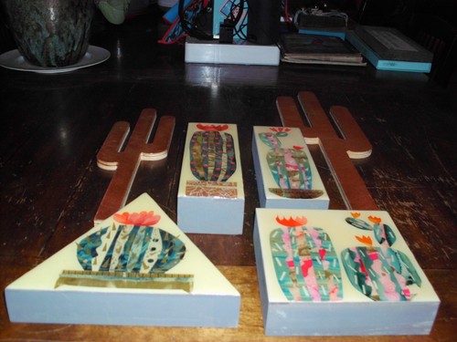 WÜSTENKAKTUS ORIGINAL WANDKUNST 7ER-SET WANDBEHÄNGE BRANDNEU LADENBESTAND '08 - Bild 8 von 24