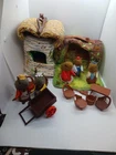 2! Vintage Fisher Price Woodsey Squirrel Family Log House PlayStation 79 80 RS