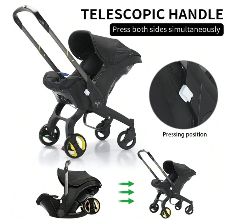 Compact 4-in-1 Baby Stroller & Car Seat Travel System for Newborns - image 3 of 4
