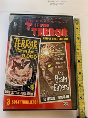 Crypt Of Horror Volume 5 - 3 SciFi Thrillers - 2 DVD's - VG