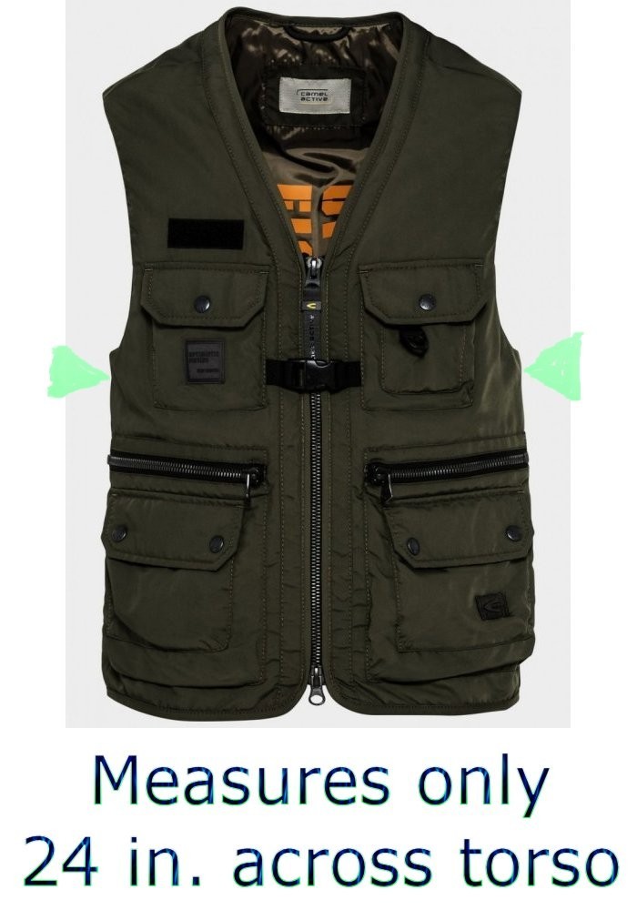 Camel Active multi-pocket vest gilet *size GB48/R ~ EU58* MEASURED €155.95rrp