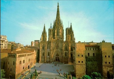 Barcelona La Catedral Cathedral Postcard Unposted Spain Edicions A Campana