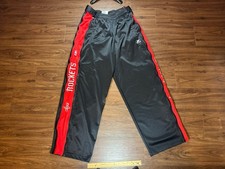 NBA Houston Rockets Warm Up Joggers Track Pants Full Leg Zip - Size Medium