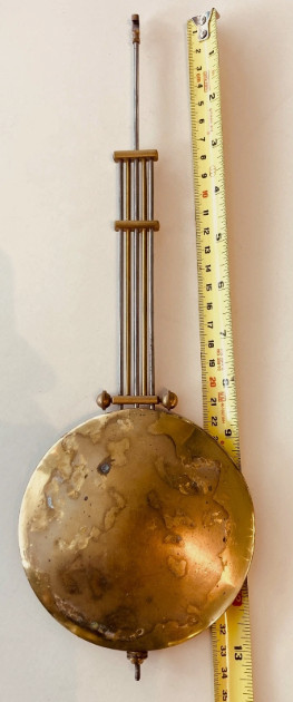 Antique Wall Clock Pendulum Gridiron 5 Rod 13" x 4-1/2"