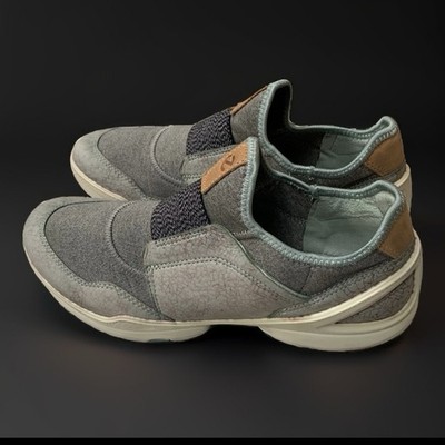 Ecco Biom Street Strap ShoesWomen's 38/ 7 Blue Gray Leather Slip On Sneakers