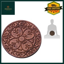 Victorian Scroll Cast Iron Stepping Stone Classic Brown 30cm Single