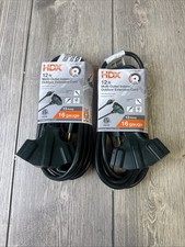 Lot Of 2 HDX 12 Ft 16 Gauge Multi Outlet Indoor outdoor Extension Cord Christmas