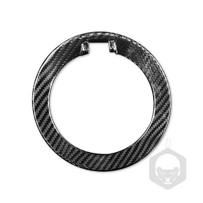 Carbon Fiber Car Oil Fuel Tank Cap Frame Trim For Dodge Challenger SRT 2008+LHD