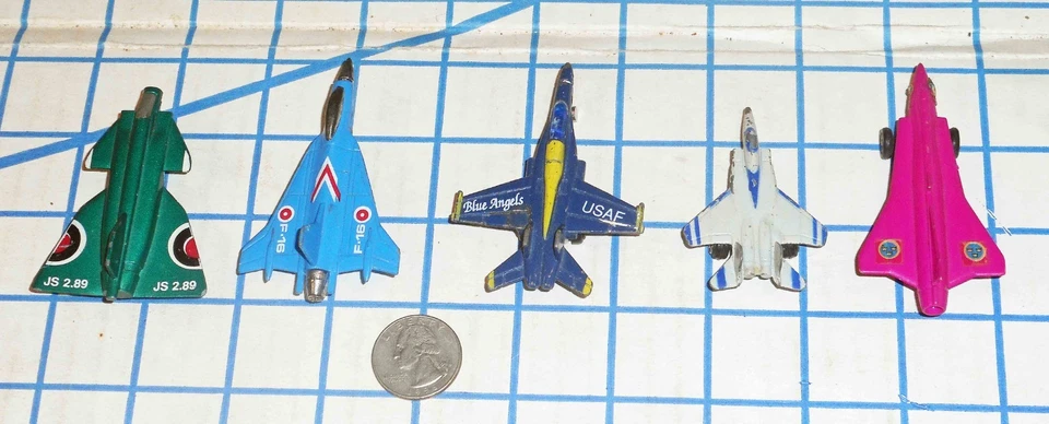 Lot of 5 Die-Cast Jet Fighters Saab J35 Draken Tootsietoy F-15 F-18 F-16 JS2.89 - Image 4 of 4