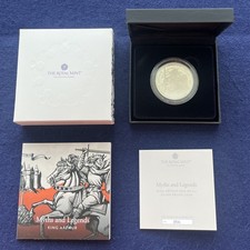 2023 KING ARTHUR 2OZ TWO OUNCE SILVER PROOF COIN MYTHS & LEGENDS ROYAL MINT 3C67