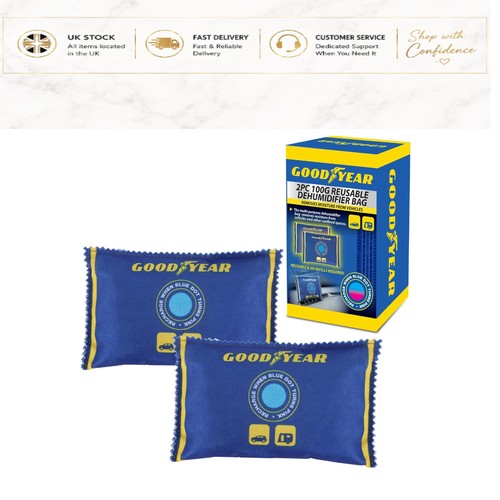 2 Pack Heavy-Duty Dehumidifier Bags - Effective Moisture Solution for Vehicles