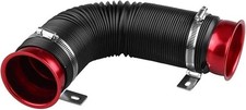 Air Intake Pipe Inlet Hose Adjustable 76mm Flexible Cold Air Intake Turbo Red