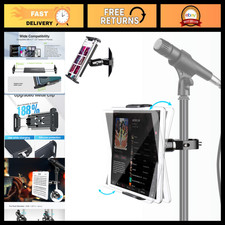 Adjustable Metal iPad Holder for Mic Stand - Universal Tablet Mount, Stable  Du