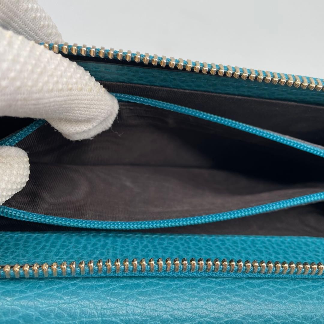 GUCCI Long Wallet Interlocking Double Hook Leathe… - image 13