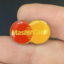 VTG 80s Mastercard Credit Card Logo Hat Lapel Pin