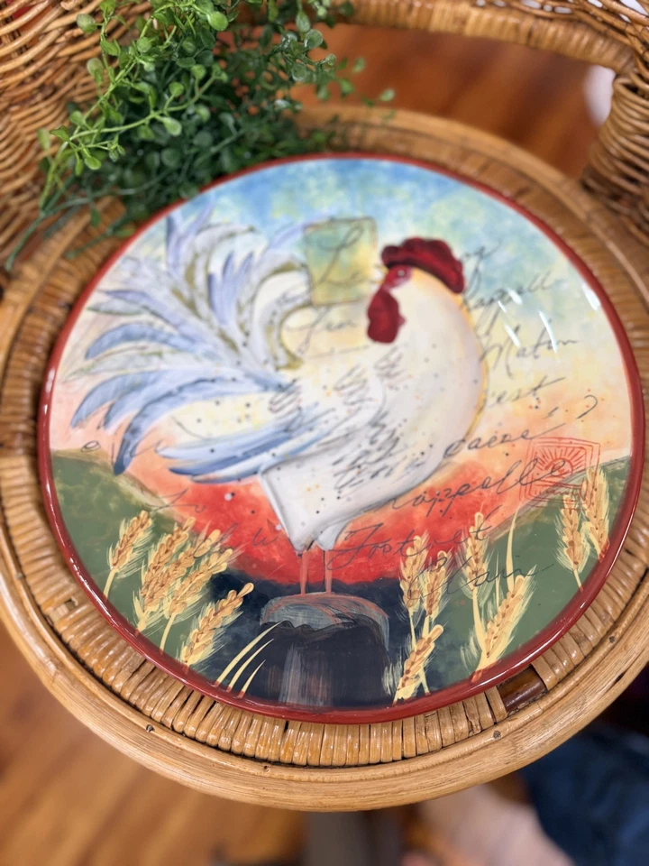 "5 platos de cena Susan Winget International LE ROOSTER 11"" certificados"  Foto 4 de 4