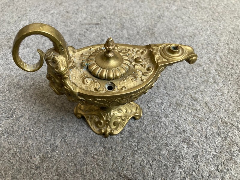 antique brass cigar lkighter