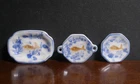 3 Hand Painted Trays / Platters ~ Dollhouse Miniature ~ 1:12 scale ~ Accessories