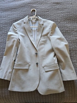 H&M Blazer Mens 36 Light Grey Extra Slim Fit Suit Jacket Two Button