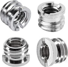 2pcs  3/8" Male to 1/4" Female Camera Tripod Monopod Adapter Screw Thread UK