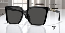 BURBERRY BE4411D 300187 Black Dark Grey 57 mm Women's Sunglasses