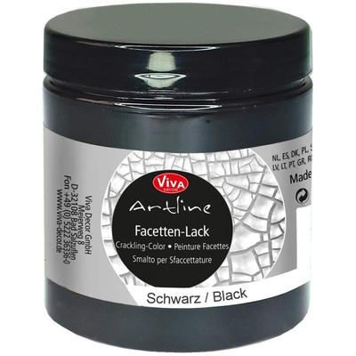 Artline Crackling Color Paint 250ml Jar for Special Effects Black Color