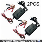 2PC 12V Car Battery Charger Maintainer Trickle RV For Truck Motorcycle ATV Auto