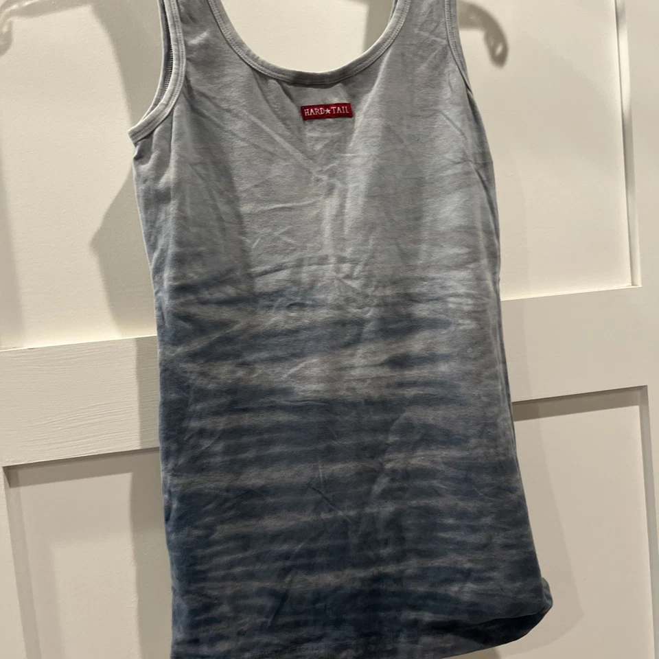 Hard Tail Forever 背心灰色蓝色扎染性感背心 SL-21 全新带标签 S — 第 4/4 张图片