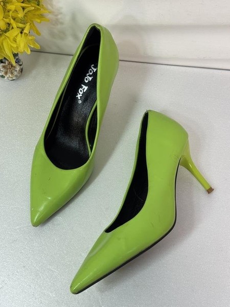 Women JOJO Heels Green Faux Leather 36