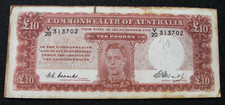 1949 Coombs Watt V18 £10 pound , Ten pound note V20