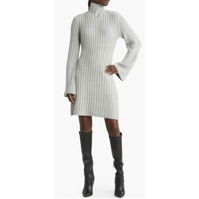 French Connection Babysoft Long Sleeve Rib Sweater Dress Size Extra Small NEW