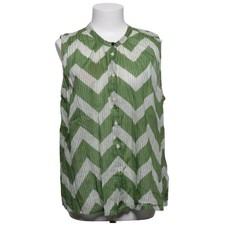 Masai, Tunika, Größe: M, Grün/Weiß, Baumwolle, Chevron, Damen #KMJ