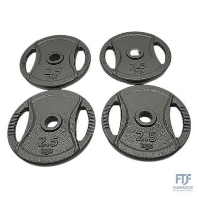 Amazon Basics Hantelscheibe 4 x 2,5 kg mit 2,54-cm-Griff, 4 x 2,5 kg