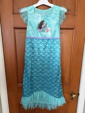 Girls  Disney Princess The Little Mermaid Blue Short Sleeve Nightgown Size M 8 