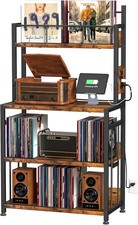 Record Player Stand W/ Vinyl Storage Turntable Stand Holds Up to 300 Albums