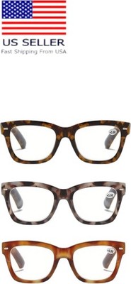 Reading Glasses Square High Definition Multicolor 3 Piece Set Strength +4.00 new