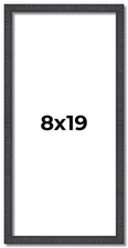 8x19 Frame Brown Picture Frame Complete Modern Photo Frame UV Acrylic, Acid Free