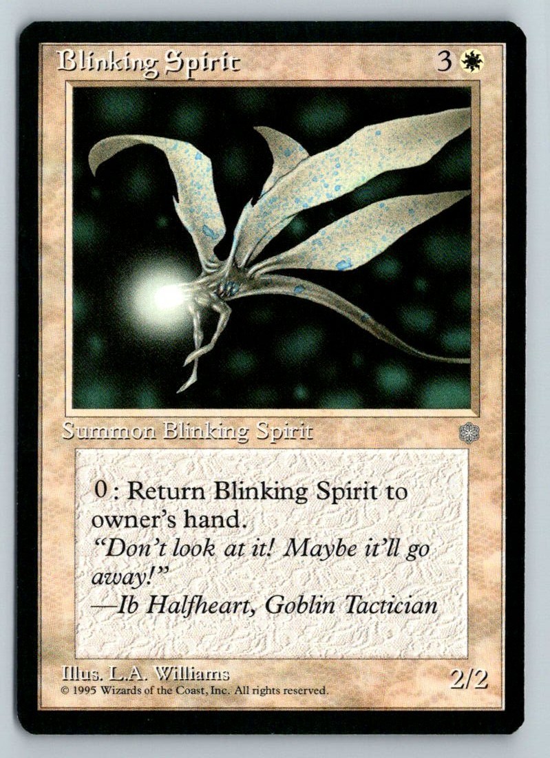 Blinking Spirit MTG 1995 Ice Age Tom Wanerstrand Rare White Control WOTC NM