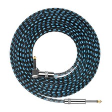 Cable trenzado de 10 pies pieza de guitarra profesional bajo ruido 6,35 cable de audio blindado