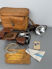 Vintage Kodak Pony ii Camera w/ Case, Pigskin Leather Bag Accesories Untested