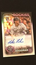 Hunter Goodman 2024 Topps Chrome Rookie REFRACTOR Auto numbered to 499