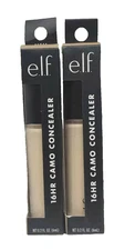 2 TUBES E.L.F. Elf 16HR Camo Full Coverage Matte Concealer 85846 Light Beige