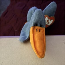 Ty Teenie Beanie Babies Scoop Blue Orange Plush Toy for Ages 3 and Up