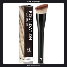 Flat Top Kabuki Foundation Brush Angled Makeup Brush for Liquid and Cream